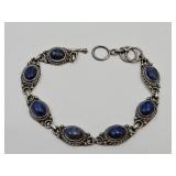 925 Sterling Silver Blue Lapis Bracelet 925 Sterling Silver Blue Lapis Bracelet