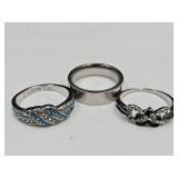 New Silver Plated Rings SZ 9 New Silver Plated Rings SZ 9