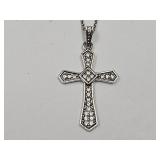 VTG 925 FRS Sterling Silver Cross & Necklace VTG 925 FRS Sterling Silver Cross & Necklace
