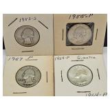 Silver Quarters Lot of 4 See  Coin Dates Silver Quarters Lot of 4 See  Coin Dates