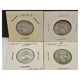 Silver Quarters Lot of 4 See Coin Dates Silver Quarters Lot of 4 See Coin Dates