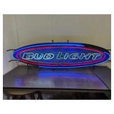 Bud Light Neon Working Advertising Sign 52" Long Bud Light Neon Working Advertising Sign 52" Long