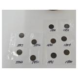 1890  thru 1899  Indian Head Penny Coins 1890  thru 1899  Indian Head Penny Coins