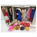 VTG Skipper Doll Case, Barbie Dolls, Wigs, Ken + VTG Skipper Doll Case, Barbie Dolls, Wigs, Ken +