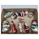 Christmas Ornaments Snowman, Santas, Vintage Bell Christmas Ornaments Snowman, Santas, Vintage Bell