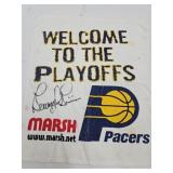 VTG Indiana Pacers Signed Towel , Basketball VTG Indiana Pacers Signed Towel , Basketball