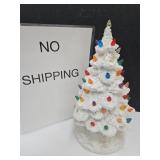 12" White Ceramic Christmas Tree