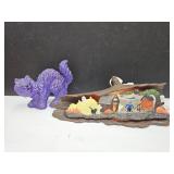 Electric Halloween Decor &  CAT 7" H