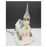 Ceramic Light Up Musical Church 17" H See Bottom