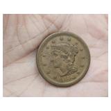 1853 Larry Cent Penny Coin