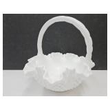 Fenton Hobnail Glass Basket 8" Wide