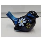 Fenton Glass Bird Hand Painted & Signed