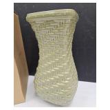 New In Box  LongabergerHostess Woven LG Vase 12"