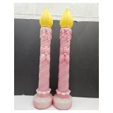 2 Blow Mold Candles  37" high