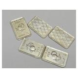 .999 Silver 5 each1 grams