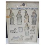 10 Piece Porceain Nativity Set with Box