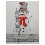 46" h Metal Outdoor SNOWMAN  W Christmas Tree
