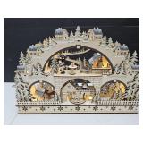 Lighted Wooden Alpine Village 18"