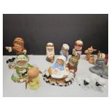 Ceramic  MUSICAL NATIVITY  Up to 10" high