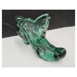 Fenton Hand Painted Shoe Hand Signed & Painted