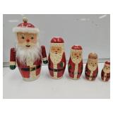 SANTA Claus  NESTING Dolls up to  8" h