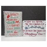 NEW Christmas  Metal Signs 8" x 12"