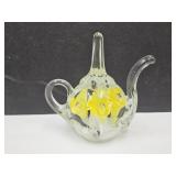 St Clair Glass  Paperwight Teapot Ring Holder
