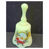 Uranium Christmas Music Box Bell Signed 6.5"h