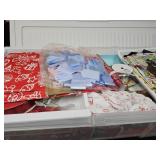 Tote FULL of Christmas Wrapping Paper, Ribbon +