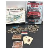 Lockheed, Muscle Car, Vintage Keys, & Playing Card