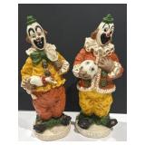 (2) VTG 17" Tall Clowns, Kendrick Chalkware 66