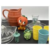 Florida Orange Bird Bank Glass Juicers FTD Jug +