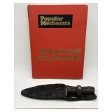 VTG 5" Fixed Blade & Leather Sheath, Popular Mechs