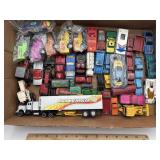 Flat of Vtg Hot Wheels Lesney Matchbox Tootsie Toy