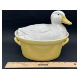 Vintage Hall Carbone Lidden Duck Casserole Dish