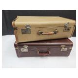 2 Vintage Luggage Suitcases