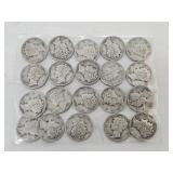 20 Silver Mercury Dime Coins