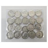 20  Silver  Roosevelt  Dime Coins