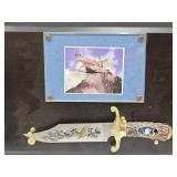 Eagle Bowie Style Knife Mounted See Size