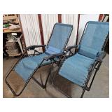 2   Zero Gravity Lounge Chairs