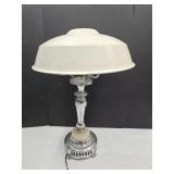 Vtg Table Lamp, Metal Shade No Finiel SEE PICS