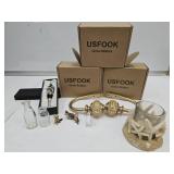 3 New Curtain Hooks, Gantz Wine Stopper, Minis +