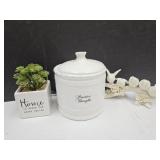 Positive  Thoughts Cookie Jar, Paris Birds +