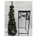 Metal Plant Stand  12 x 31"  & Christmas Tree 44"