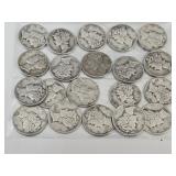 20 Silver Mercury Dime Coins