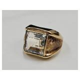 18k Gold  FILLED Signed Ring SZ 8