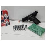 Black Ops CO2 Pistol with Cartridges  & Pellets