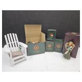 5 Boyd Bears with Boxes & Chair