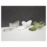 3 Fenton Glass Shoes 2 With Cats