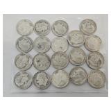 20  Silver  Roosevelt  Dime Coins